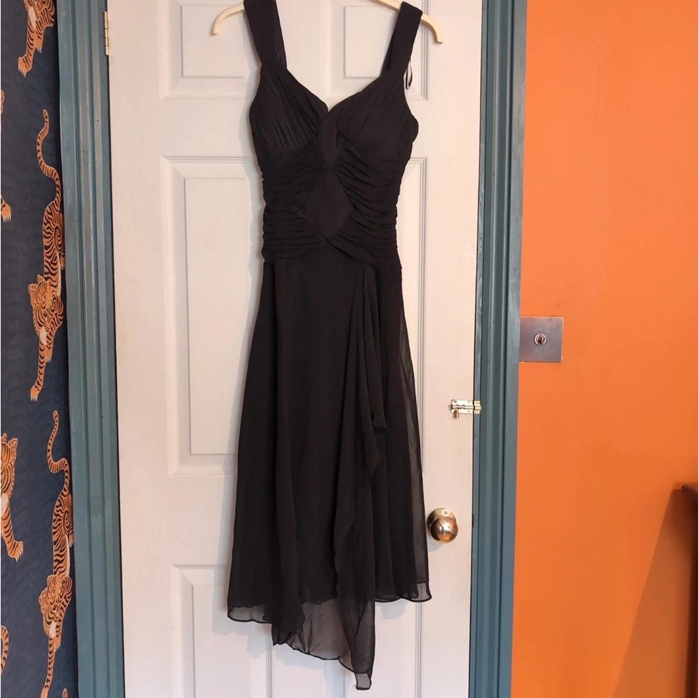 Signature by Sangria Black High Low Cocktail Dress
